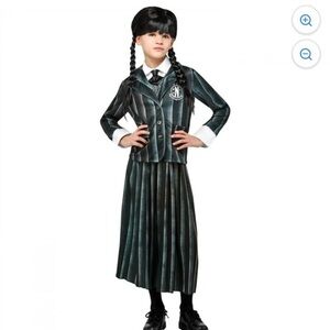Wednesday's Nevermore Academy Uniform Kids Costume Size L